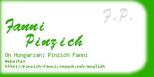 fanni pinzich business card